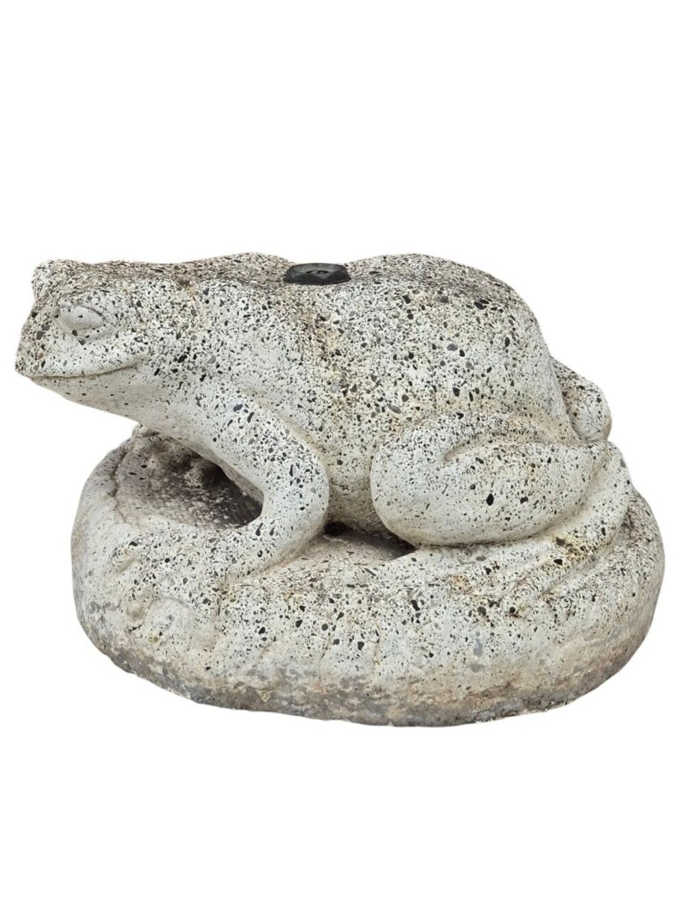 Vintage Cement Frog Water Lawn Sprinkler Weathered Unique Yard Art Sculpture